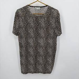 Frazer Lawrence Leopard Print Top - Women's XL